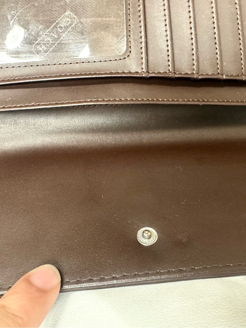 Coach Signature Canvas Checkbook Wallet Brown Khaki 🍨🤎 - Picture 5 of 9